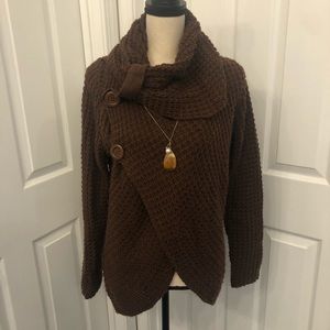 Miracle loose knit wrap style sweater